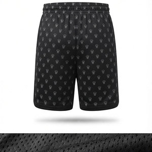 Shorts pour hommes personnalisés avec impression par sublimation motif panier de basket, prix de gros abordable, avec cordon de serrage, longueur au-dessus du genou - Product Image 2
