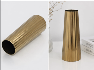Luxury <b>Gold</b> Metal Flower <b>Vase</b> Modern Decorative Table <b>Vase</b> Tall Centerpiece <b>Vase</b> for Living Room Wedding Home Decor - Product Image 5