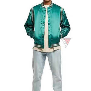 Custom High Quality Men's Winter Letterman Bomber <b>Jacket</b> Fashionable Puff Design <b>Zipper</b> Closure Sheep Fur Casual Sublimation - Product Image 5