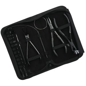 Hair Extension Tools Kit Microbeads Crimping Remover Plier Loop Hook Tool <b>Tape</b> In Plier Sectioning Clips Parting Finger Set - Product Image 6