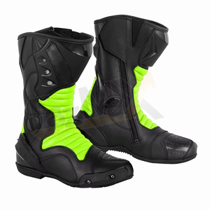 Waterproof Lightweight Genuine Leather Lining Motorcycle <b>Boots</b> with Zip Closure Unisex Biker Footwear for Winter Touring - Product Image 4