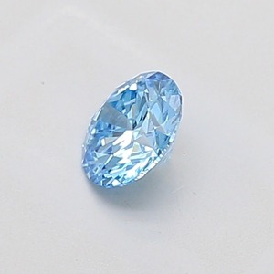 Diamant bleu rond fantaisie de 0,51 ct, clarté VS2, taille idéale, diamant bleu de luxe certifié - Product Image 3