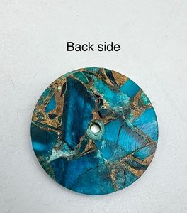 Cadran de montre automatique en pierre turquoise cuivrée 28,50 mm, disque de 1 mm d'épaisseur, pierre précieuse, accessoires de montre classiques, élégants et luxueux - Product Image 4