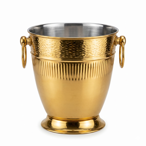 Fancy Design Round Metal <b>Cooler</b> with Dual Handles Rust Resistant Design for Party Use Wedding Champagne Bucket Wine <b>Cooler</b> - Product Image 5