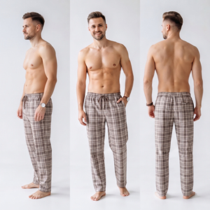 Men <b>Plaid</b> Cotton Pajama <b>Pants</b> Drawstring Waist Side Pockets Sleeping Trouser Lounge Wear Breathable Midweight <b>Pants</b> - Product Image 5