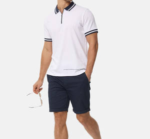 Chemises unies pour hommes, logo personnalisé imprimé, tissu jersey de luxe de haute qualité, respirant, séchage rapide, manches courtes, 100% coton - Product Image 1