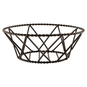 Panier en fil de fer métallique au design classique, forme rectangulaire, finition noire, pour table à manger, panier de rangement pour fruits et légumes - Product Image 3