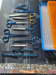 Juego de Instrumentos para Blefaroplastia de 11 Piezas de Acero Inoxidable con Bandeja de Esterilización de Plástico y Tapete de Silicona, Certificado CE - Product Image 2