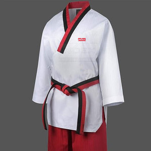 Uniforme de Taekwondo INDEX para Adultos Unisex, Camiseta Blanca y Pantalones Rojos, 100% Algodón Transpirable, Ropa de Artes Marciales - Product Image 2