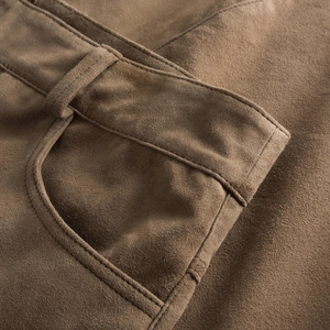 Women's PU Leather A-Line Midi <b>Skirt</b> Elastic Waist Solid Color Minimalist Style Mid-Calf Length - Product Image 6