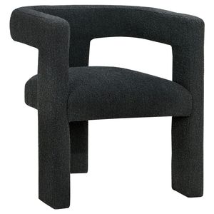 McKinley Black Boucle Upholstered Accent <b>Side</b> Chair for Living Room - Product Image 2