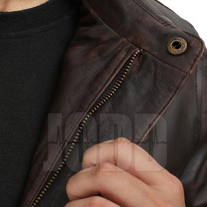 Chaqueta de Cuero para Hombre, Diseño Personalizado, Alta Calidad, Transpirable, Invierno, Color Sólido, Piel de Vaca, Logotipo Frontal, Estilo Urbano, Forro de Algodón - Product Image 5