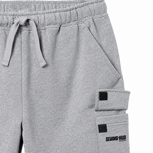 Shorts en molleton de coton pour homme à prix réduit, coupe-vent avec cordon de serrage, logo et couleur personnalisables, 280 g/m², respirant et à séchage rapide - Product Image 6
