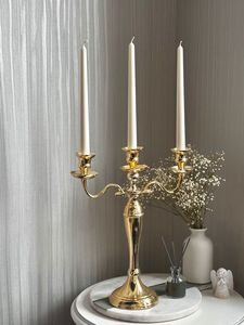 Event Management Supplies Decoration For Home Wedding Decor Table Centerpiece 5 Arms Metal <b>Candelabra</b> Aluminium Candle Holder - Product Image 6