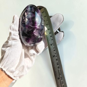 High Quality Purple Fluorite <b>Egg</b> Polished Crystal Stone for Healing Wholesale - Product Image 3