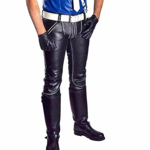 Leather Custom Made 2026 Best Top Quality Men <b>Pant</b> High Quality Windproof Sheepskin Leather <b>Pant</b> High Quality - Product Image 3