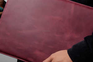 Funda para portátil duradera de cuero de grano completo, hecha a mano Vintage para trabajo de negocios, oficina y viaje, transporte de carga de viaje, para la Oficina - Product Image 5