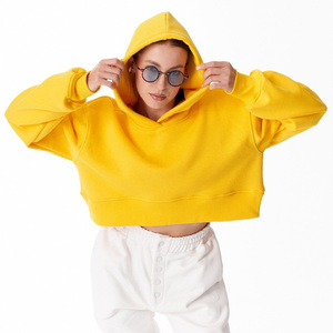 Sudaderas Cortas para Mujer, Sudaderas con Capucha Estampadas Personalizadas, Proveedor de Pakistán, Exportación OEM a Mercados de Todo el Mundo - Product Image 4