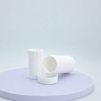Bouteille de complément alimentaire en plastique HDPE sans BPA de 60 ml avec doublure intérieure, conteneur vide blanc pour comprimés et capsules de vitamines