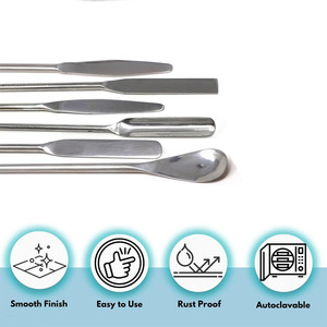 6 Espátulas de Laboratorio Multifuncionales de Acero Inoxidable, Cucharas de Muestreo de Doble Extremo de 9 Pulgadas de Largo, Utilizadas para Laboratorio - Product Image 3
