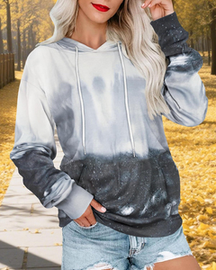 Solid Trader High Quality Breathable Cotton Cozy Warm Pullover Elegant Colorful Daily <b>Sweatshirt</b> Women <b>Tie</b> <b>Dye</b> Hoodie - Product Image 5