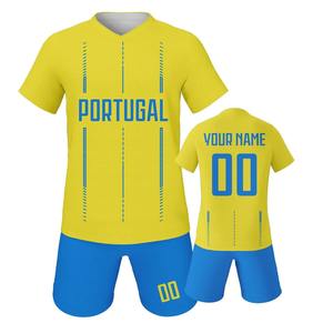 Maillot de football pour hommes, personnalisable avec nom d'équipe, logo, numéro, découpe automatisée, personnalisé, OEM, haute qualité, respirant, tenue de football courte - Product Image 3