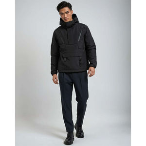 Tactical <b>Techwear</b> Pullover Hoodie Men Streetwear Urban Style Functional Waterproof Outdoor <b>Jacket</b> With Multi-Pockets - Product Image 3