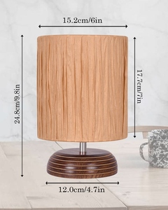Natural weave rope <b>table</b> lamp wooden base handcrafted boho <b>bedside</b> light for office home decor wholesale OEM ODM - Product Image 2