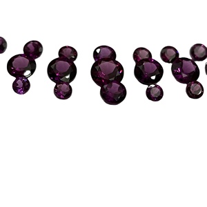 พลอยโรโดไลท์โกเมนธรรมชาติ,พลอยรูปทรงกลมปรับเทียบทรงหลวมสร้อยคอโดย Sadiya International - Product Image 1