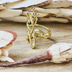 Anillos de Mariposa de Diseño Exclusivo, Anillo Bohemio de Latón para Mujer, Chapado en Oro de 18k, Joyería de Insectos Antigua, Anillo de Flor Bonito al por Mayor - Product Image 5