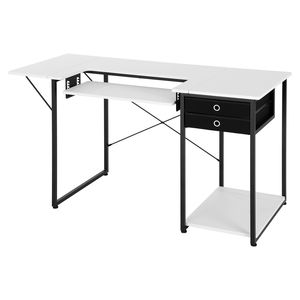 Multipurpose Sewing Machine Table Drawers <b>Foldable</b> Side Shelf with Adjustable Steel Legs Computer <b>Desk</b> Sewing Table - Product Image 3