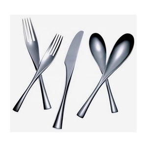 Juego de cubiertos de acero inoxidable de lujo para el hogar con nuevo juego de cubiertos de diseño de mango hecho a mano para boda de restaurante - Product Image 2