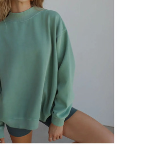 เสื้อสเวตเชิ้ตผู้หญิง คอเต่า ผ้าฝ้ายฟลีซ 100% แขนยาว สวมใส่สบาย สไตล์สตรีทแวร์ รับสกรีนโลโก้ - Product Image 3