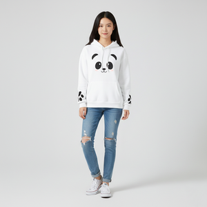 Sudaderas Extra Grandes con Estampado Panda Puff, Sudaderas con Hombros Caídos, Nuevas Sudaderas Personalizadas OEM para Chicas - Product Image 6
