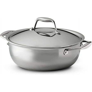 Casserole en acier inoxydable abordable avec une excellente conservation de la chaleur et un design compact pour un rangement facile dans les placards de cuisine - Product Image 1