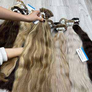 Extensions de cheveux naturels à la kératine, ondulés, couleur vietnamienne, prix de gros, prêts à être expédiés de l'usine. - Product Image 2