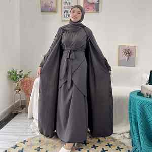 Abaya Musulmana Moderna de Lujo con Mangas de Mariposa para Mujer, Estilo Dubái, Vestido Largo Islámico Modesto - Product Image 3
