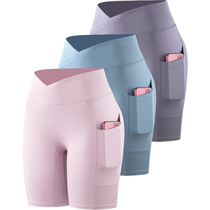 Shorts de compression athlétiques personnalisés pour femmes, haute performance en polyamide extensible, pour fitness, gym, course, entraînement, yoga, OEM, ODM, vente en gros - Product Image 5