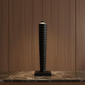 Art Deco Black Wood Handmade Wedding Decorative Floor Tabletop Flower Vase for Living Room Home Decor - Product Image 2
