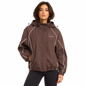 Chaqueta cortavientos unisex personalizada de talla grande, conjunto deportivo para exteriores, chaqueta con cremallera de un cuarto para mujer, pantalones cortos, chaquetas ligeras y transpirables para hombre - Product Image 4