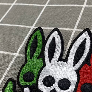 Wholesale Eco-Friendly <b>Sew</b>-<b>On</b> Embroidery Logo <b>Patch</b> Beads Sequins Custom Sizes Canvas Fabric Heat Cut Border <b>Patches</b> - Product Image 4