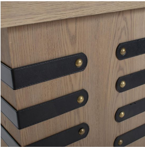 Table console en bois, table d'entrée, table de canapé, table d'appoint moderne pour couloir avec plateau en bois et base en métal - Product Image 4