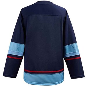 เสื้อฮอกกี้น้ำแข็งไซส์ใหญ่แบบสั่งทำพิเศษ ขายส่ง พิมพ์ลายซิลค์สกรีน เป็นมิตรกับสิ่งแวดล้อม แห้งเร็ว ระบายอากาศได้ดี เสื้อซ้อม OEM - Product Image 3