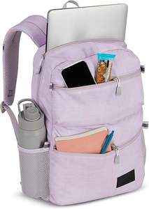 Sac à dos scolaire en polyester personnalisable de haute qualité, pour voyages ou travail, avec compartiment pour ordinateur portable et deux poches pour bouteilles d'eau - Product Image 5