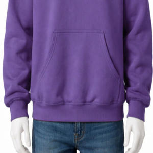 Sweat à capuche pour homme en coton 100% uni, coupe classique, de haute qualité, manches longues, vêtements d'hiver pour homme, sweat à capuche avec poches - Product Image 3