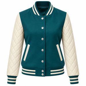 Button up <b>Women</b> <b>Varsity</b> <b>Jackets</b> New Quality Breathable Fashion Custom <b>Women</b> Baseball <b>Varsity</b> <b>Jackets</b> - Product Image 5
