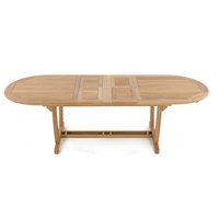 Table à manger ovale extensible en bois massif, design scandinave moderne, écologique, imperméable, meubles stables pour la salle à manger à domicile