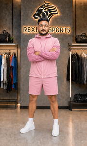 REXFIT SPORTS 2026 Custom <b>Men</b>’s Nylon Windbreaker <b>Jacket</b> and Shorts Set <b>Lightweight</b> Hooded Tracksuit for Gym Running Outdoor - Product Image 4