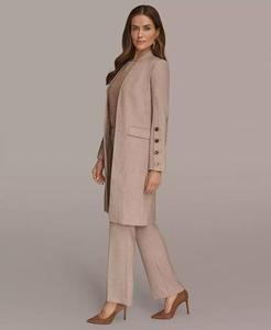 Manteau blazer long à quatre boutons pour femmes | Donna Karan New York - Product Image 3