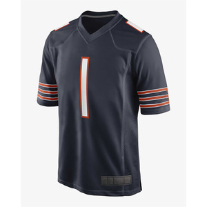 Camiseta de Fútbol Americano Massee Sports para Hombre, Cuello en V, Manga Corta, Malla Transpirable, Absorbe la Humedad, Nombre del Equipo Personalizado, Azul Marino Oscuro - Product Image 1